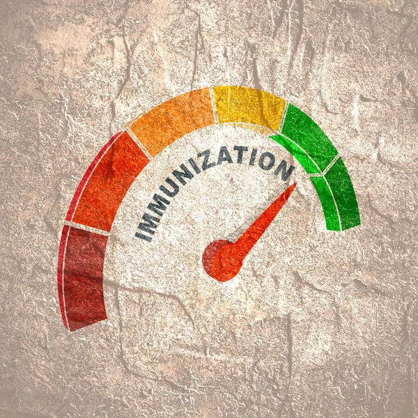 Meettoestel voor immunisatie met pijl en schaal. — Stockfoto