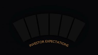 Yatırımcı beklentilerinin soyut ölçüm cihazı paneli. 3 Boyutlu Hazırlama