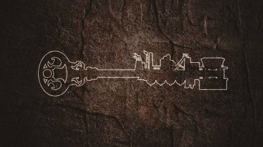 Düz tasarım stili modern illüstrasyon konsepti madencilik endüstrisinin anahtarı.