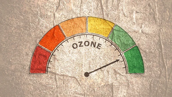 Abstrakcyjny odczyt poziomu wyniku ozonu. — Zdjęcie stockowe