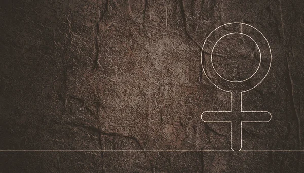 黄道带和金星的占星学符号 — 图库照片