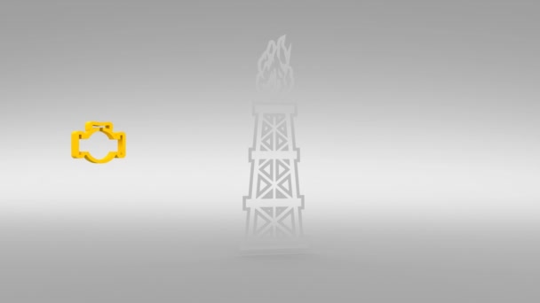 Visualizzazione dei dati del settore. Elementi astratti del grafico, diagramma con passi, opzioni, parti o processi. Estrazione di gas naturale e petrolio. Bandiera dell'Arabia Saudita — Video Stock