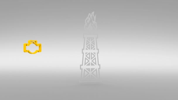 Visualización de datos de la industria. Elementos abstractos del gráfico, diagrama con pasos, opciones, partes o procesos. Minería de gas natural y petróleo. Bandera de Turkey — Vídeos de Stock