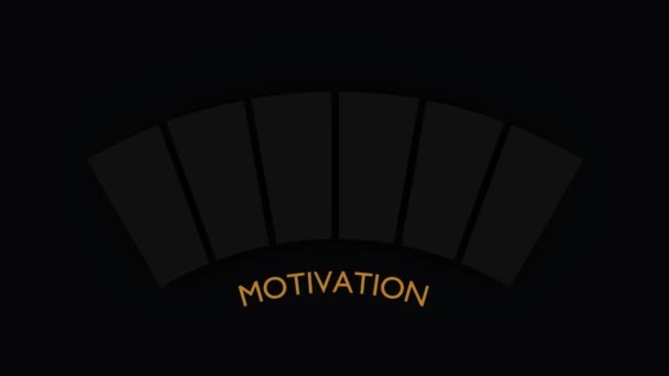 Motivation level meter. Economy and social concept. 3D illustration — Stock Video