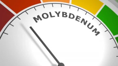 Molybdenum seviyesi soyut ölçek. Gıda değeri ölçümü. 3 Boyutlu Hazırlama