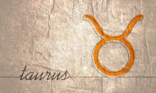 Toro símbolo del zodíaco icono en estilo de línea delgada — Foto de Stock