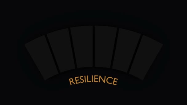 Medidor de resiliencia con escala de brillo de neón. — Vídeos de Stock