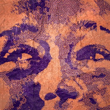 Kadın kafasının yarım tonluk silüeti..