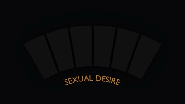 Appareil de mesure du niveau de désir sexuel. Échelle lumineuse au néon. rendu 3D — Video