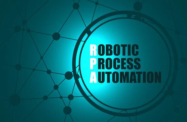 RPA - Akronim Otomatisasi Proses Robotik. Teknologi dan pendidikan. render 3D — Stok Foto
