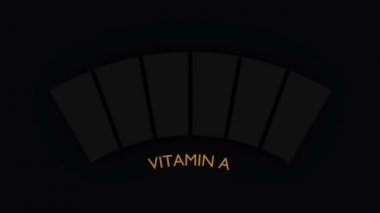 A vitamini seviyesi soyut ölçek. Gıda değeri ölçümü. 3 Boyutlu Hazırlama