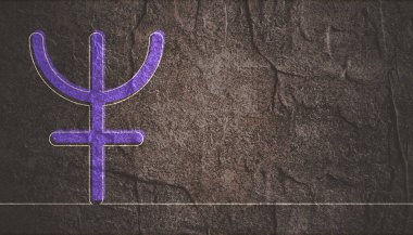 Zodiac ve Neptün gezegeninin astroloji sembolü