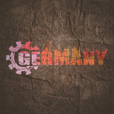 Enerji ve güç sanayi ikonlarına ve Almanya ülke adına sahip bir vites..