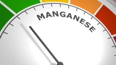 Manganez seviyesinde soyut ölçek. Gıda değeri ölçümü. 3 Boyutlu Hazırlama