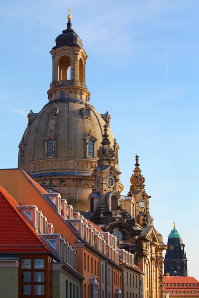 Dresden, Duitsland - de dresdner frauenkirche, Lutherse kerk — Stockfoto