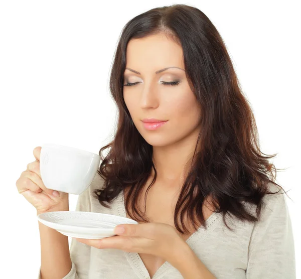 Mujer con café — Foto de Stock