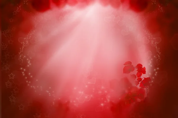 Red fantasy background for love dreams and Valentine — Stockfoto