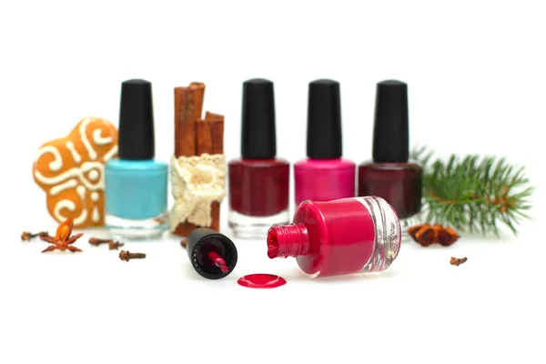 Nail polish - make-up for a New Year party — Stock Photo, Image