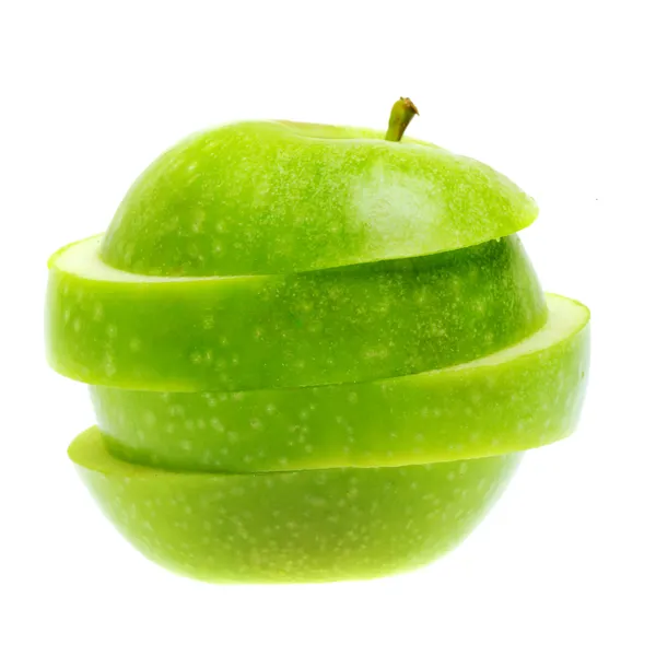 Fresh summer apple - fruit on white — Stock Photo, Image