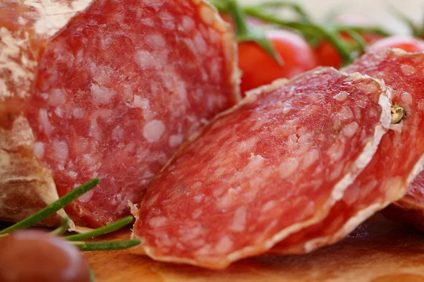 Salami makro — Zdjęcie stockowe