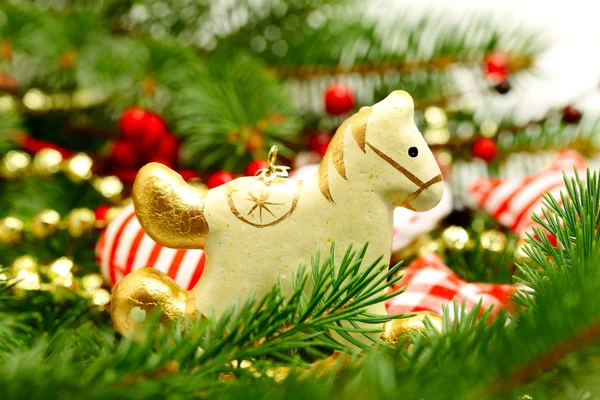 Fundo de Natal com decorações vintage — Fotografia de Stock