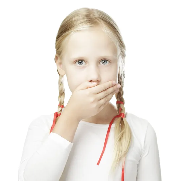 Silence concept silent child — Stock Photo, Image