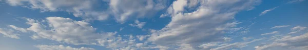Panoramic Blue Sky Background White Clouds Day — Fotografia de Stock