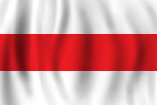 Waving National Opposition Belarusian Flag Protest Democracy Belarus — 스톡 사진