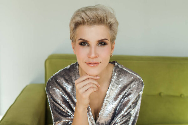 Beautiful female face close up