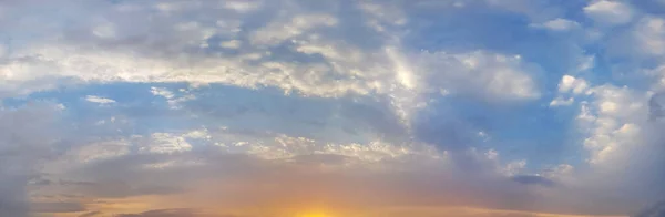 Барвиста Яскрава Панорама Заходу Сонця Небо Хмарами — стокове фото