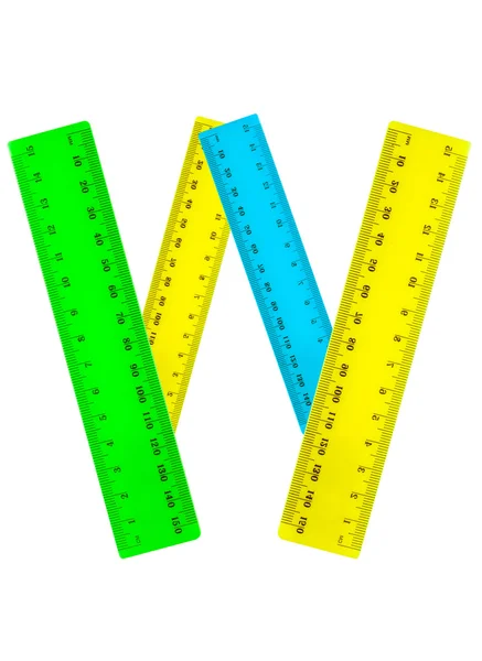 Alphabet rulers and protractors — Stock Photo, Image