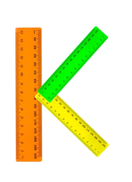 Alfabet linialen en gradenbogen — Stockfoto