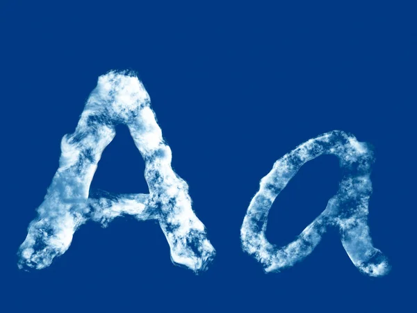 Letra "A" do alfabeto das nuvens — Fotografia de Stock