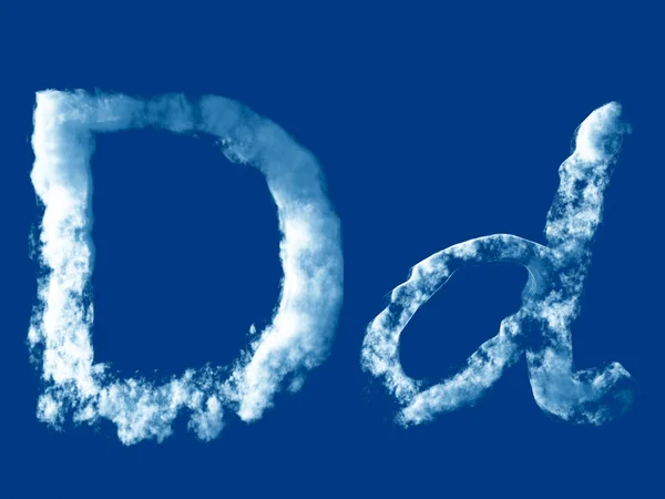 Lettre "D" de l'alphabet nuages — Photo