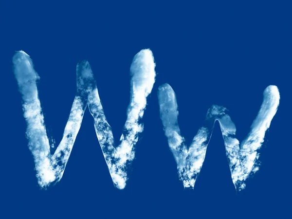 Letter 'W' from clouds alphabet — Stock Photo, Image