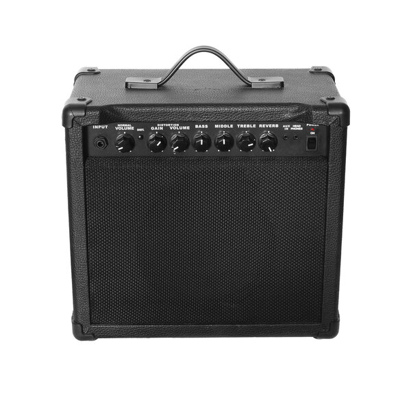 Guitar amplifier isolated on white