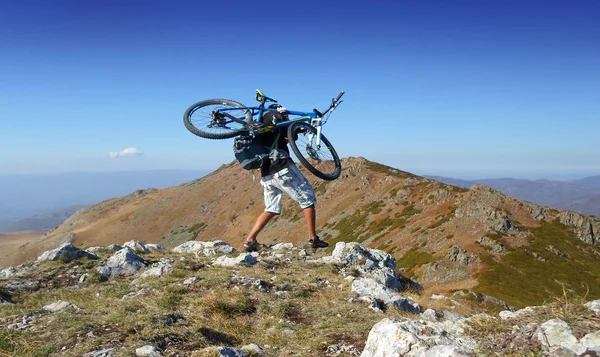 Mountainbiken — Stockfoto