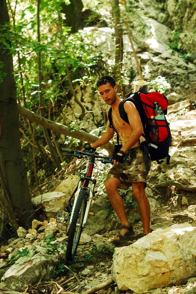 Ciclismo de montaña — Foto de Stock