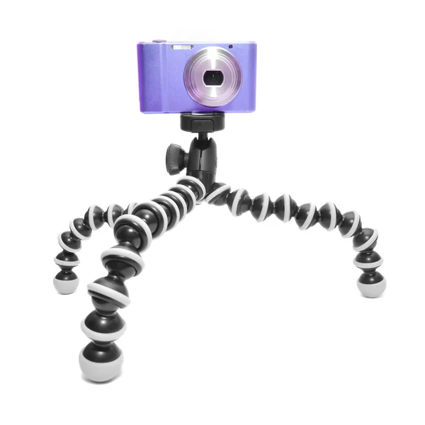Compact camera on tripod — Stock Photo, Image