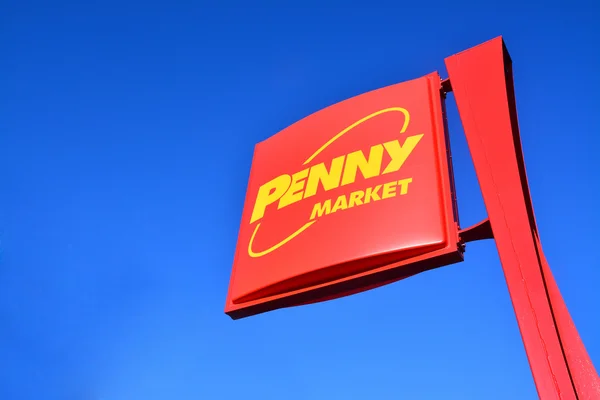 Logotipo da empresa penny — Fotografia de Stock