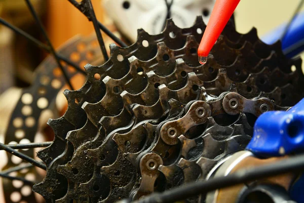 Roda de engrenagem de bicicleta — Fotografia de Stock