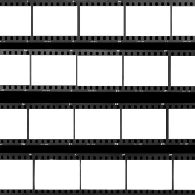Contact sheet blank film frames clipart