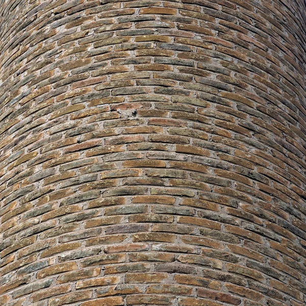 곡선된 벽돌 벽 배경 — 스톡 사진
