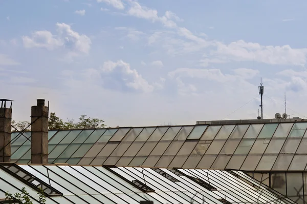 温室玻璃屋顶 — 图库照片