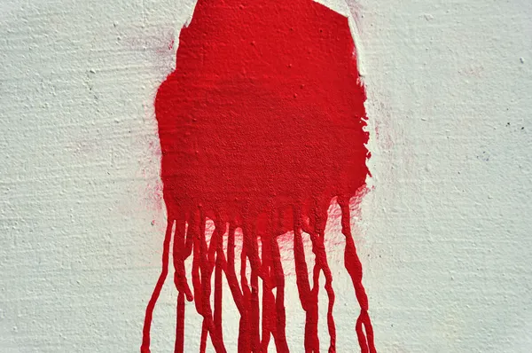 Pintura vermelha goteja — Fotografia de Stock