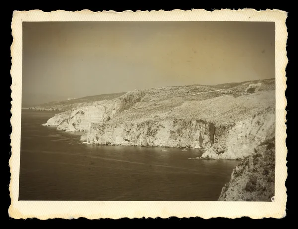 Scogliere ripide mare foto d'epoca — Foto Stock