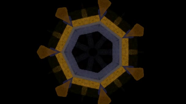 Psychedelic şekilleri kaleidoscope animasyon — Stok video