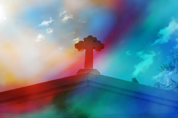 Mausoleum cross abstract — Stock Photo, Image