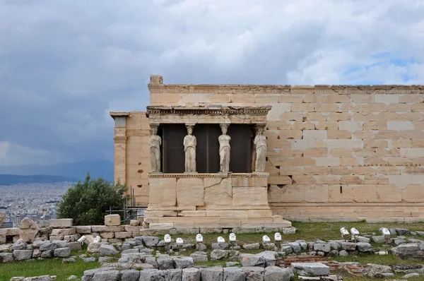 神殿 caryatids — 图库照片