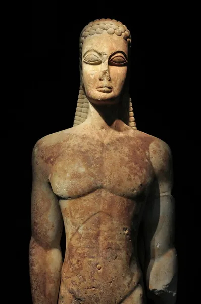 Antica statua greca di kouros Foto Stock